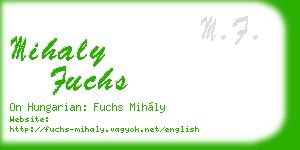 mihaly fuchs business card
